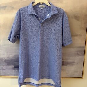 Peter Millar Men’s Summer Comfort Blue Polo Golf Shirt